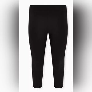 Torrid Crop Platinum Legging Ponte Side Zip Black Sz 4X
